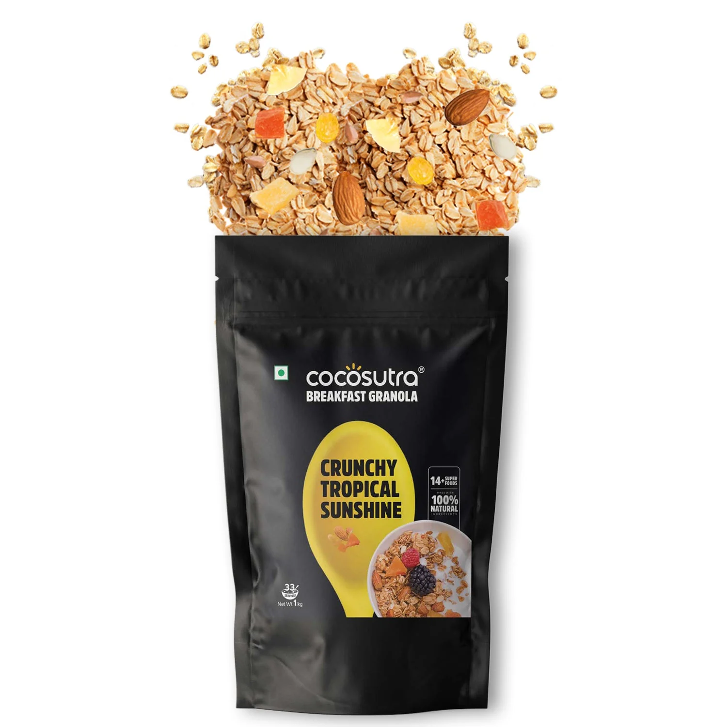Crunchy Tropical Sunshine Breakfast Granola - Fruit & Nut Blend | 1 kg - Image 5