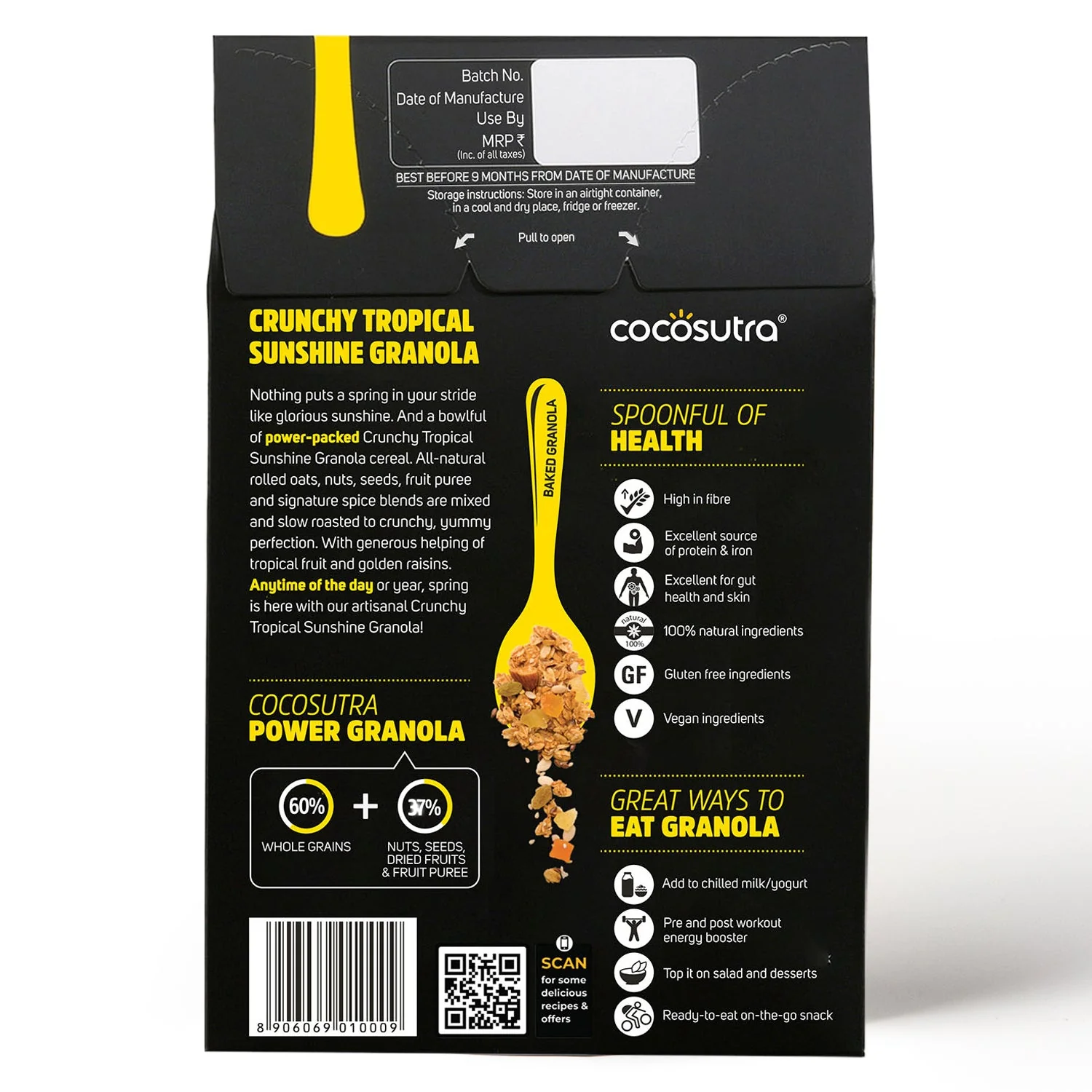 Crunchy Tropical Sunshine Breakfast Granola - Fruit & Nut Blend | 300 g - Image 2