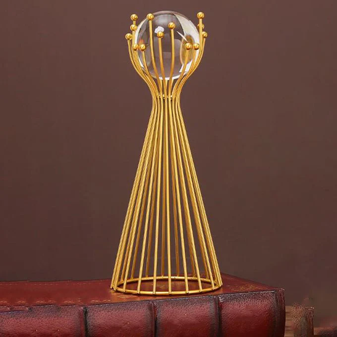 Crystal Ball Sculpture Statue with Holder for Living Room - Image 2