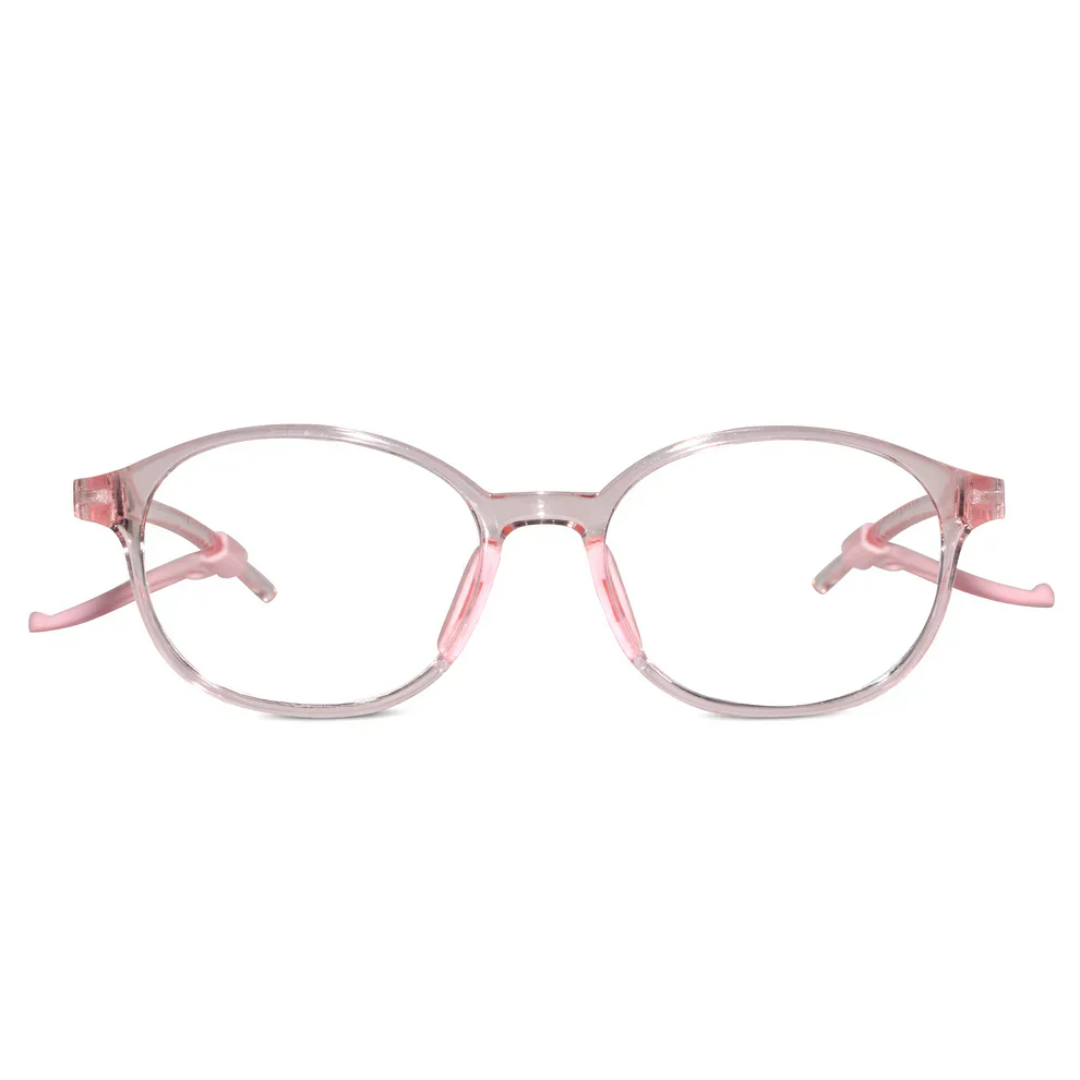 Crystal Blue Rectangular Full Rim Anti Grip Eyeglasses for 5-8 Yrs - Image 5