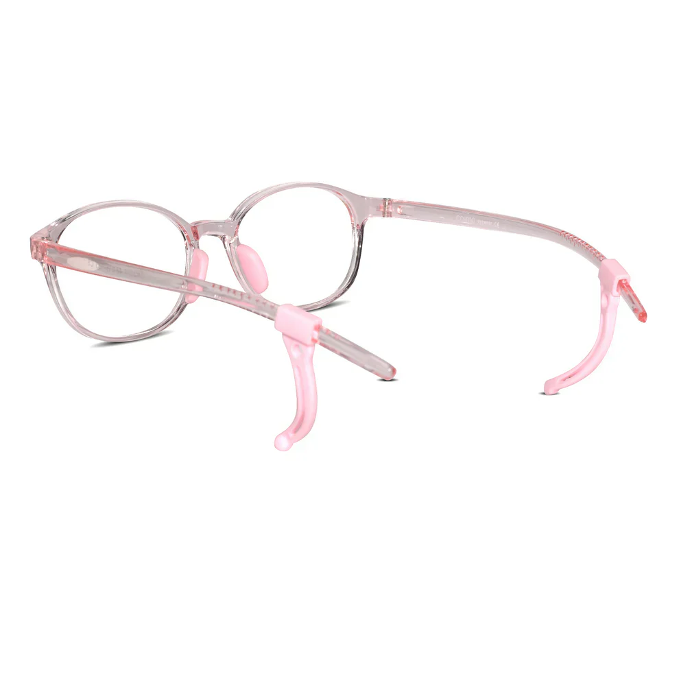 Crystal Blue Rectangular Full Rim Anti Grip Eyeglasses for 5-8 Yrs - Image 6