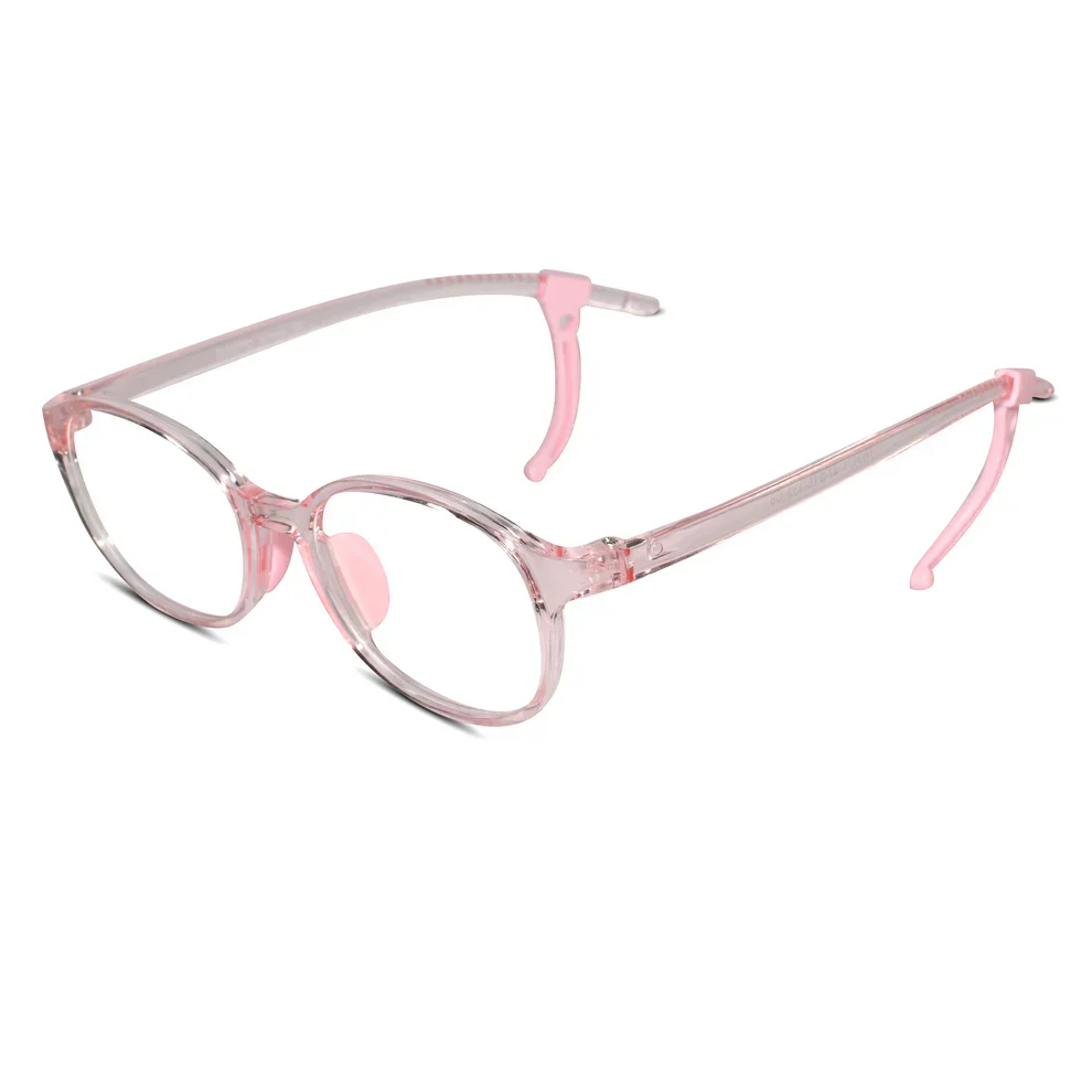 Crystal Blue Rectangular Full Rim Anti Grip Eyeglasses for 5-8 Yrs - Image 7