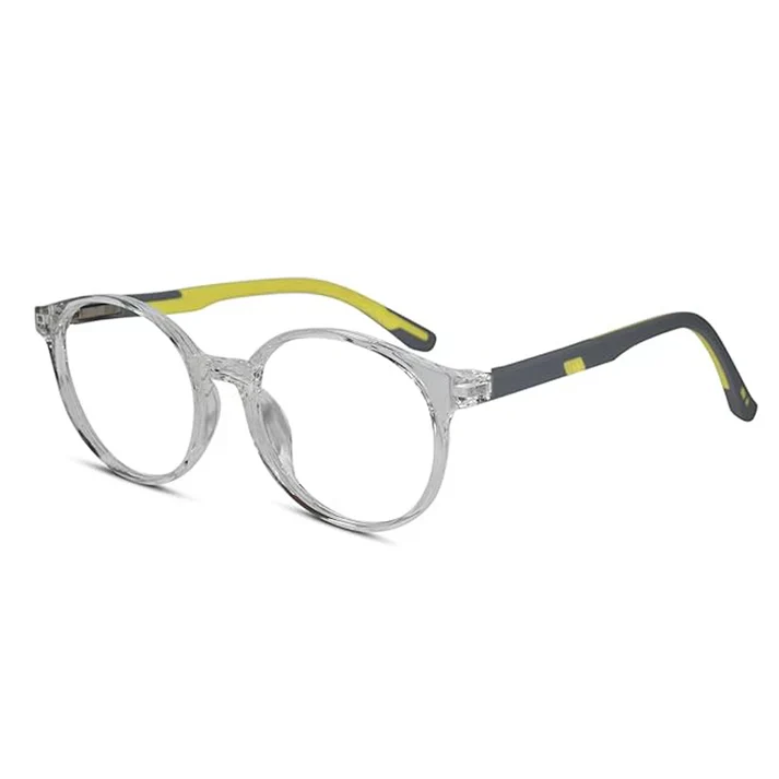 Crystal Blue Round Eyeglasses For 5-10 Yrs Kids - Image 3