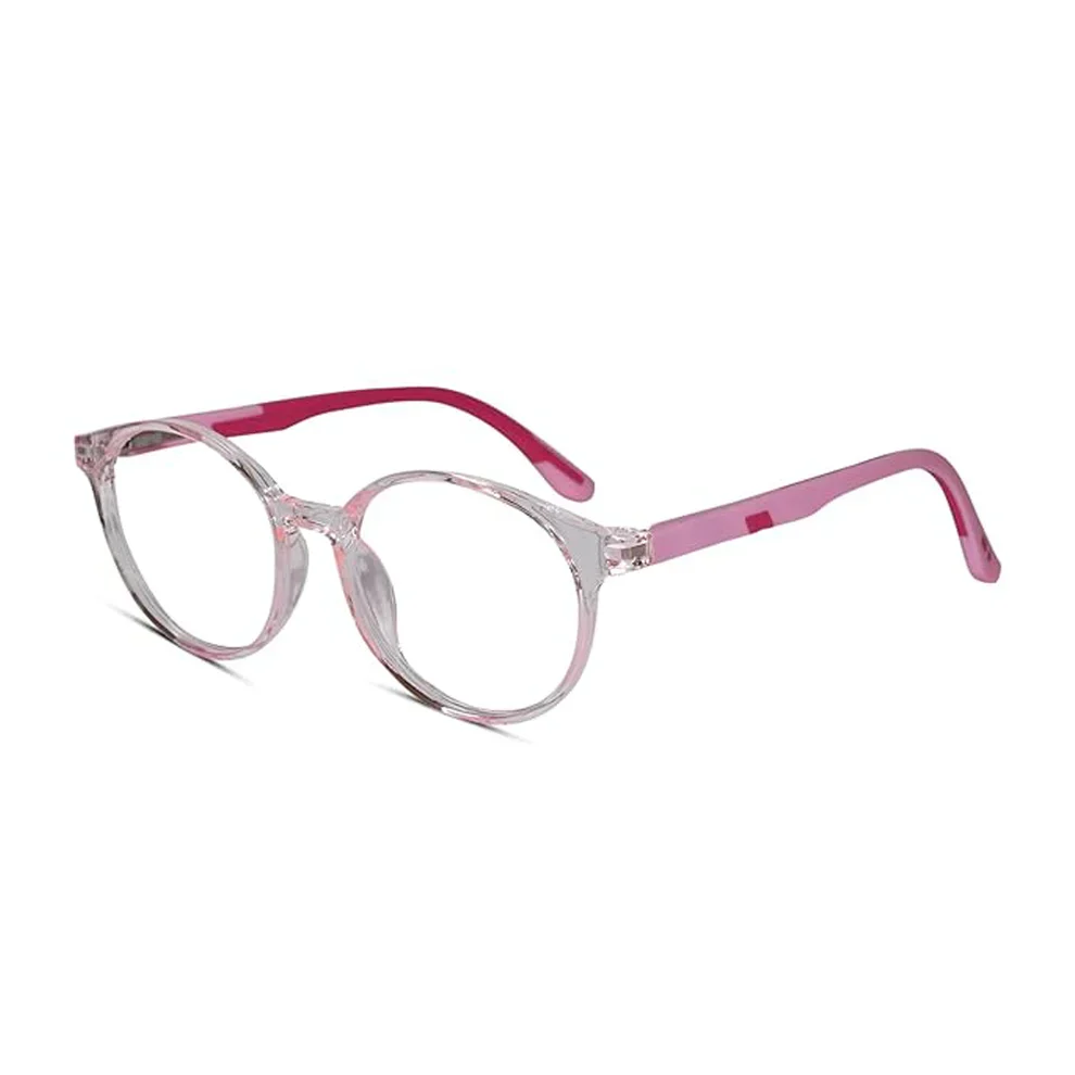 Crystal Blue Round Eyeglasses For 5-10 Yrs Kids - Image 5