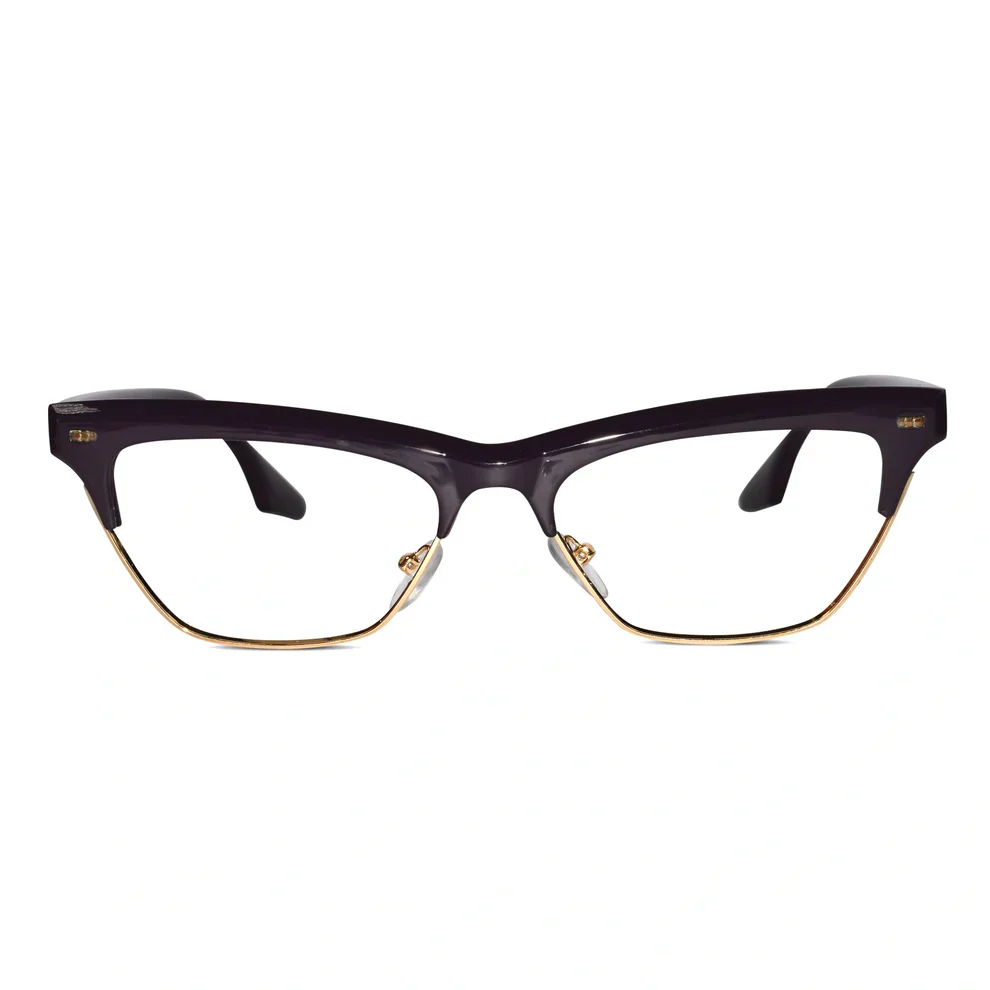 Crystal Brown with Golden Cat eye Eyeglasses - Image 7