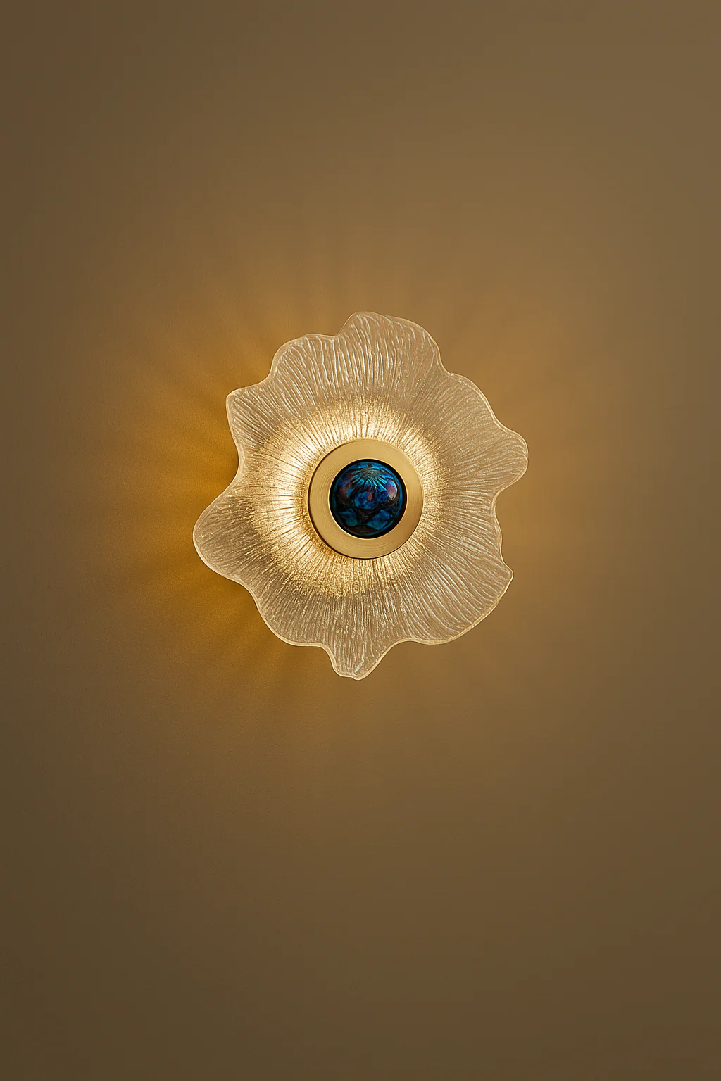 Crystal LED Flower Glass Style Wall Light