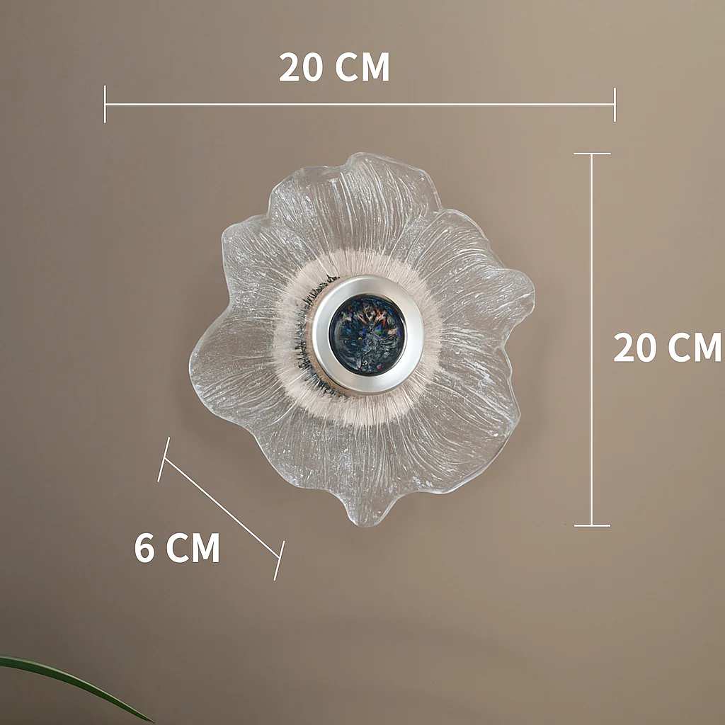 Crystal LED Flower Glass Style Wall Light - Image 4