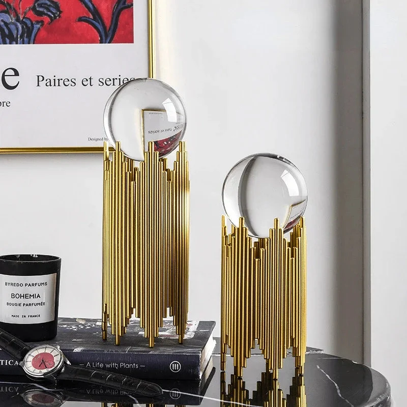 Crystal Nordic Luxury Golden Metal Stand - Image 3