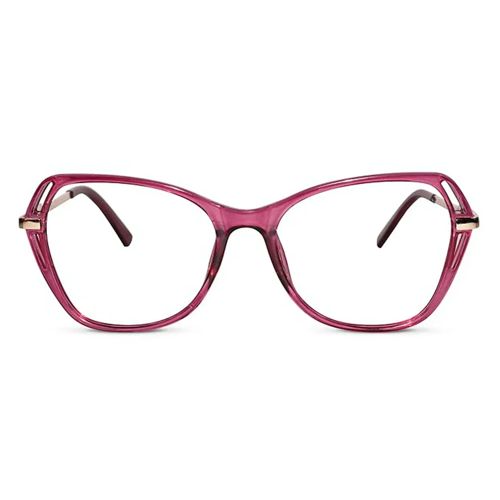 Crystal Pink Designer Cat eye Eyeglasses - Image 2