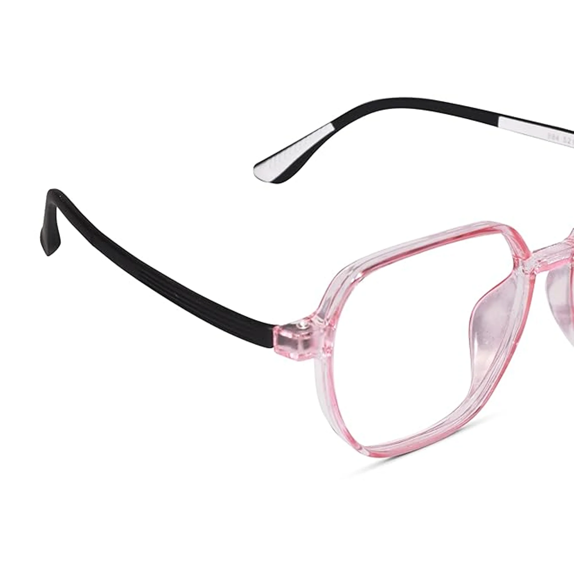 Crystal Pink Hexagonal Eyeglasses & Computer Glasses - Image 4