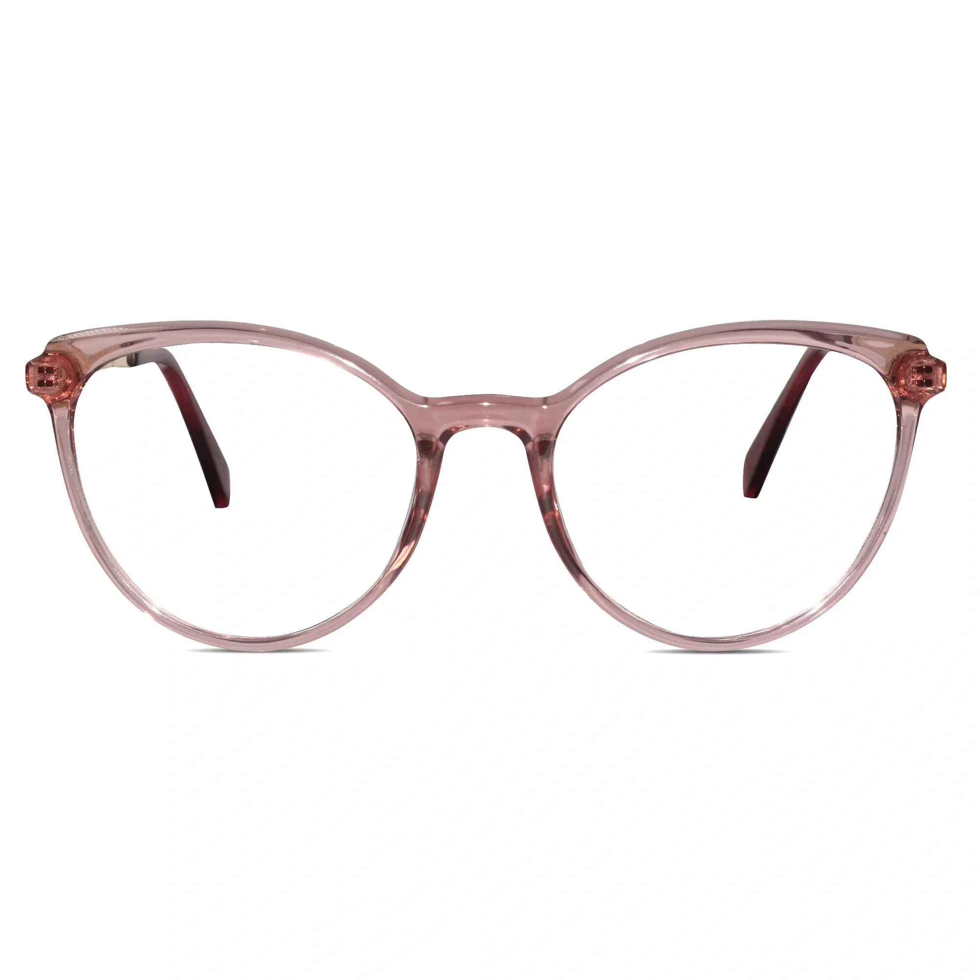 Crystal Red Designer Rimless Cat eye Eyeglasses For Women - Image 2