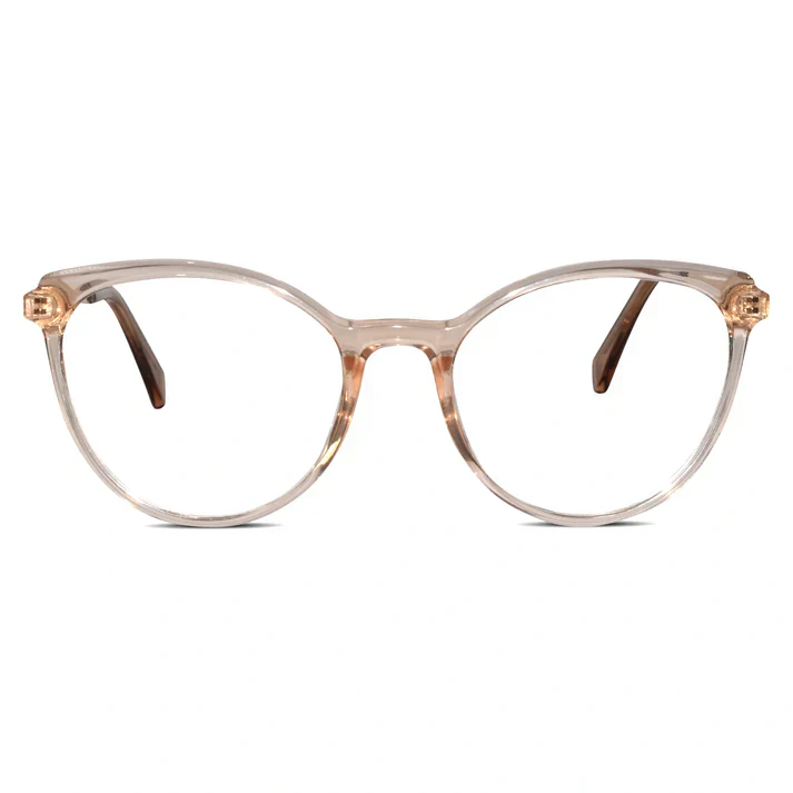 Crystal Red Designer Rimless Cat eye Eyeglasses For Women - Image 6