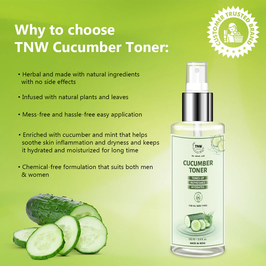 Cucumber Toner (Toner & Makeup Remover) - Image 4