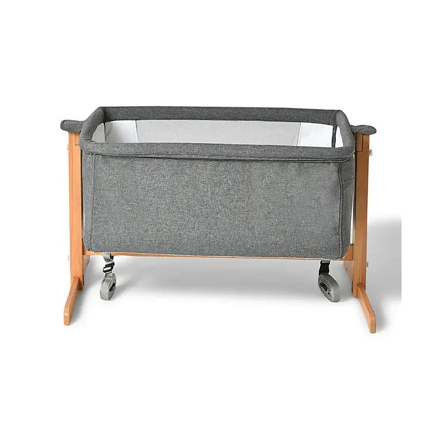 Cuddle Rocking Bedside Crib Natural Wood - Image 9