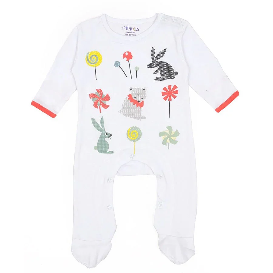 Cuddle Unisex Comfy Sleep Suit With Booties - Image 2