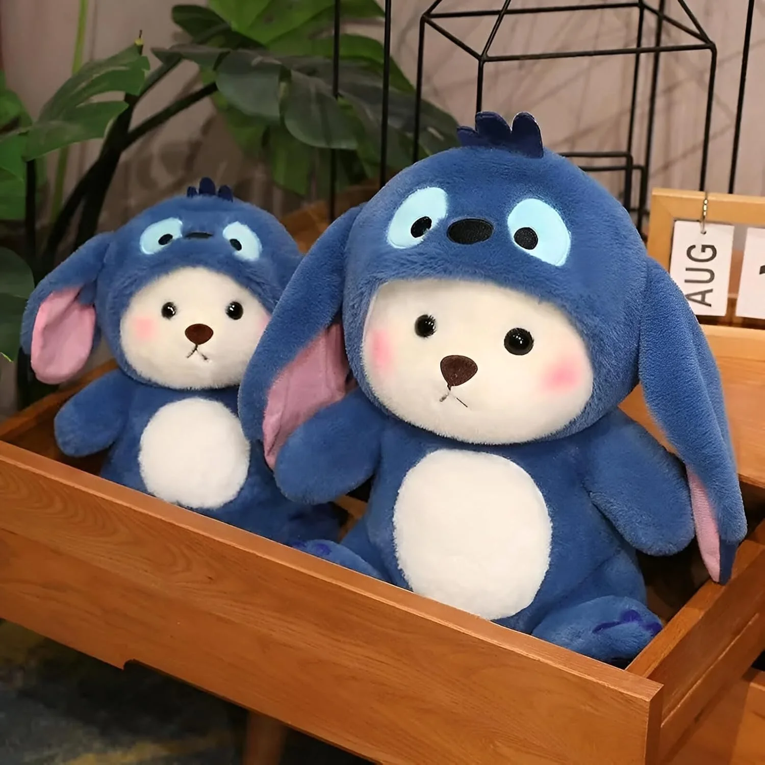 CuddleNest 30 cm Plush Teddy Bear in Blue Animal Costume with Big Ears – Soft and Huggable Stuffed Toy for Kids, Perfect for Gifting & Decor - Image 7