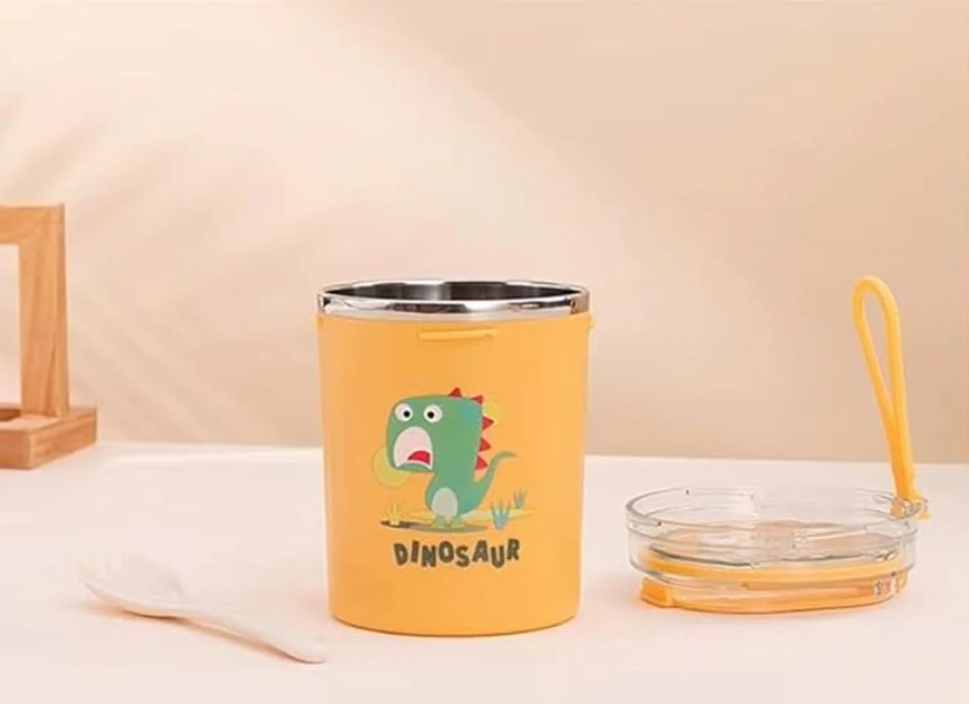 CuddleNest 530ml Stainless Steel Insulated Food Jar | Cartoon Soup Cup for Hot & Cold Meals | Kids School Tiffin | Travel Lunch Container - Image 24