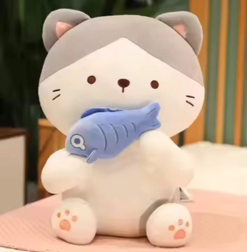 CuddleNest Adorable and Safe Fish Cat Plush Toy for Children – Non-Toxic, Huggable, Washable & Perfect for Birthdays or Nursery Decor - Image 10