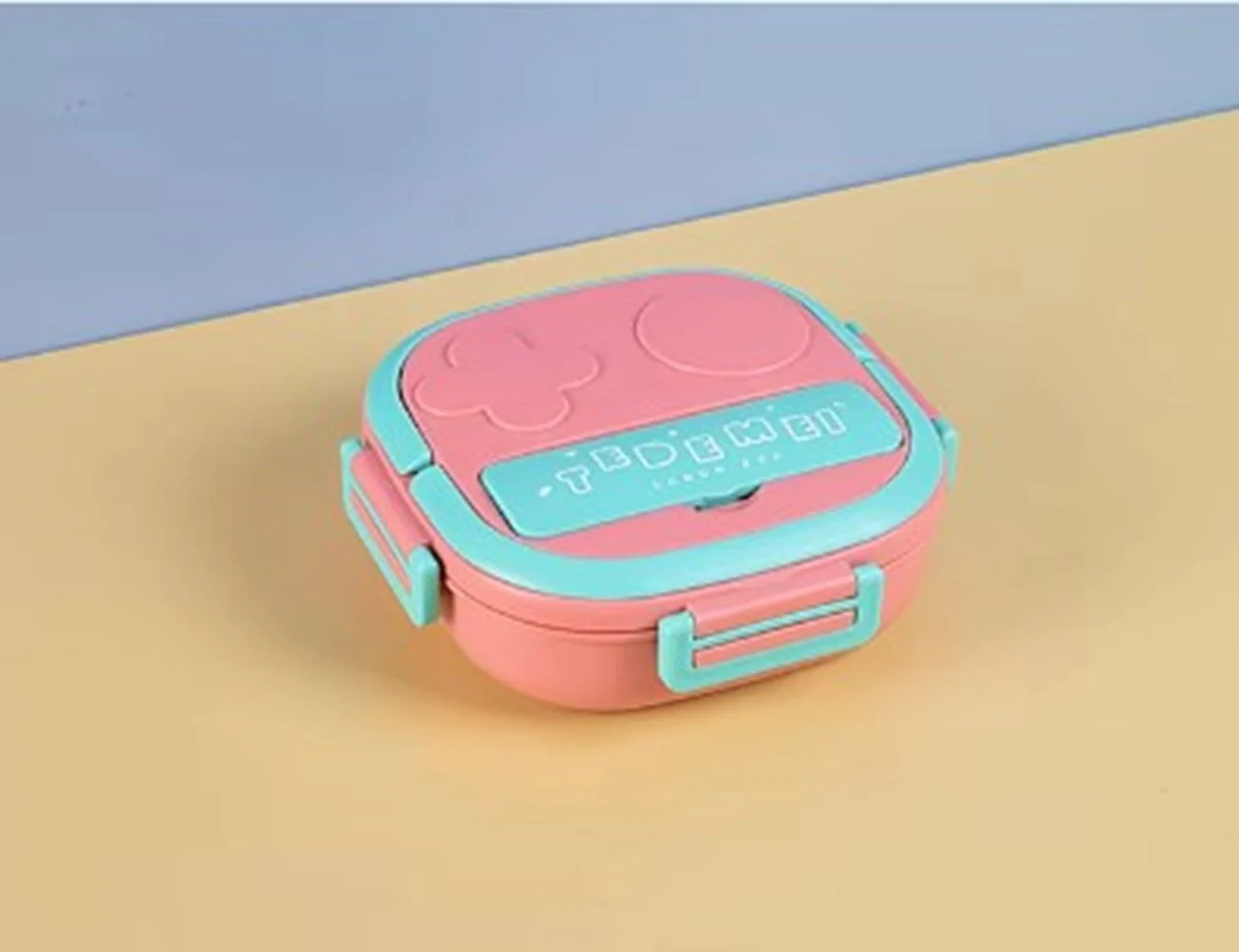 CuddleNest Bento Lunch Box for Kids – Stainless Steel 3-Compartment Lunch Set with Spoon & Fork | Colorful, Leakproof, BPA-Free, Dishwasher Safe | Ideal Tiffin for School Children - Image 3