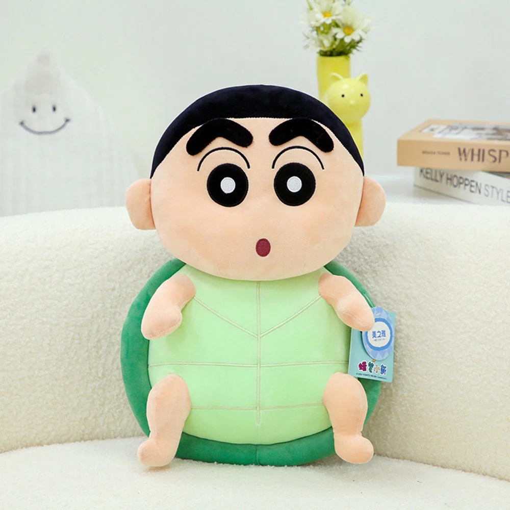 CuddleNest Cute Anime Shinchain Character Plush Toy | Shin chan Inspired Soft Doll with Green Shell Design | 25cm Stuffed Plushie Gift for Kids & Girls - Image 8