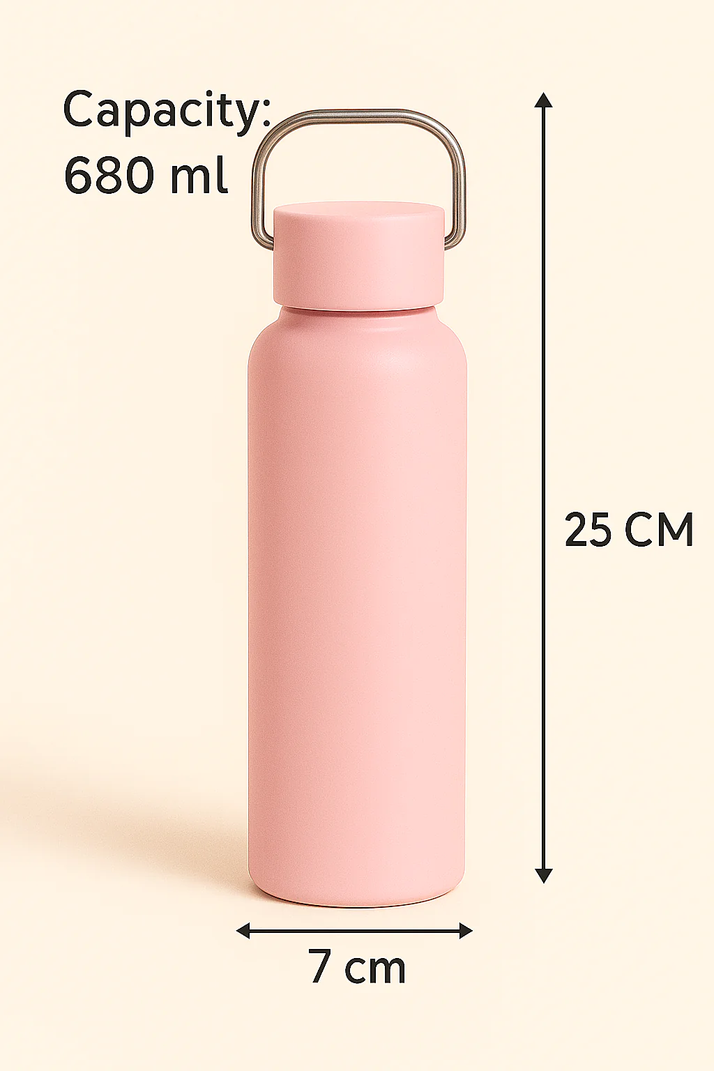 CuddleNest Eco Stainless Steel Water Bottle | 680ml Leak-Proof Bottle with Bamboo Top | Lightweight Reusable Bottle for Travel, Gym & Daily Hydration - Image 6