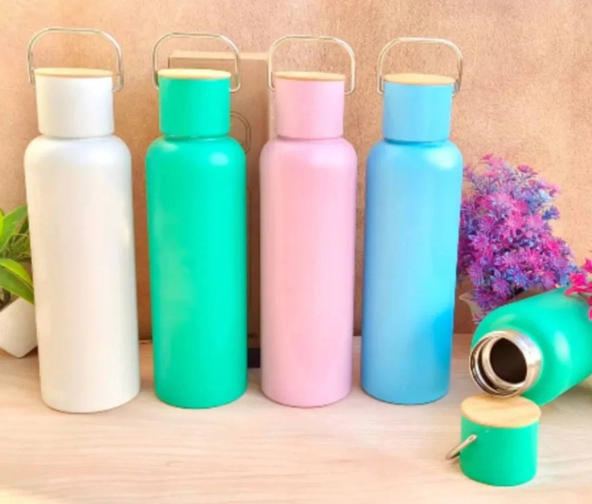 CuddleNest Eco Stainless Steel Water Bottle | 680ml Leak-Proof Bottle with Bamboo Top | Lightweight Reusable Bottle for Travel, Gym & Daily Hydration - Image 7