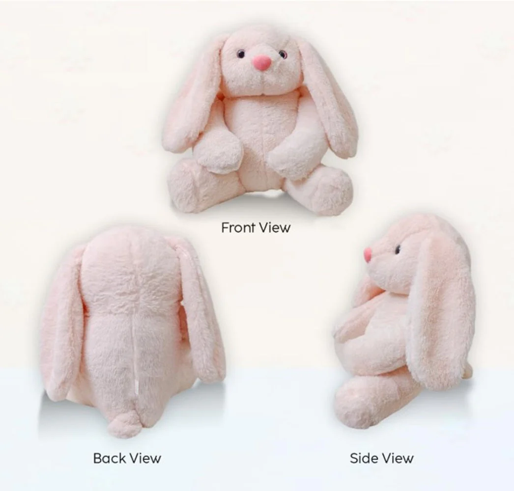 CuddleNest Floppy Ear Bunny Plush – Soft Toy for Kids, Girls, Boys, Babies | Perfect 1ft Peach Stuffed Toy for Birthdays, Baby Shower & Return Gifts - Image 6