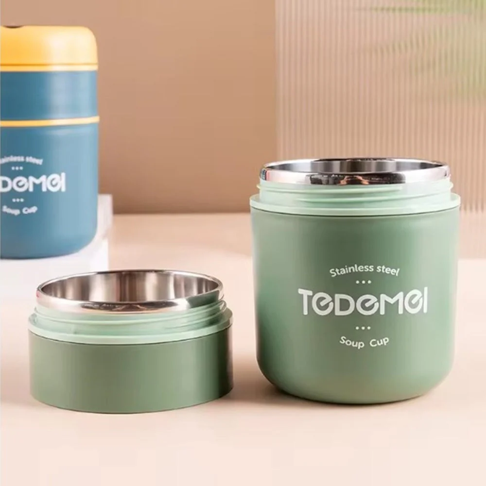 CuddleNest Insulated Stainless Steel Soup Cup Lunch Box 710 ml | Leakproof 2 Compartment Food Jar with Spoon for Office, School and Travel - Image 11