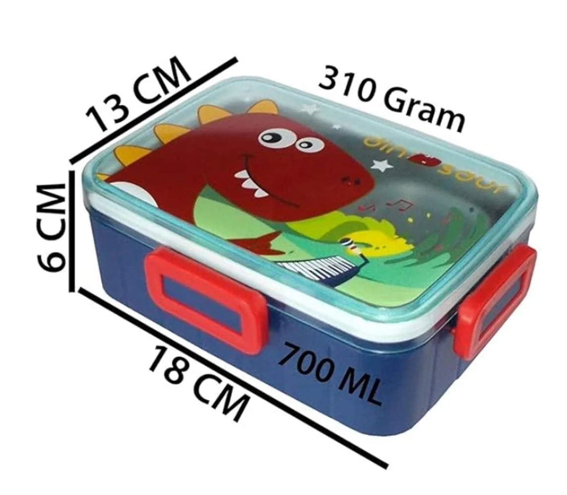 CuddleNest Kids Cartoon Lunch Box – 600ml + 100ml Stainless Steel Tiffin with Extra Bowl | Leakproof, BPA-Free & Cute Designs (Dino, Unicorn, Panda, Space) - Image 14