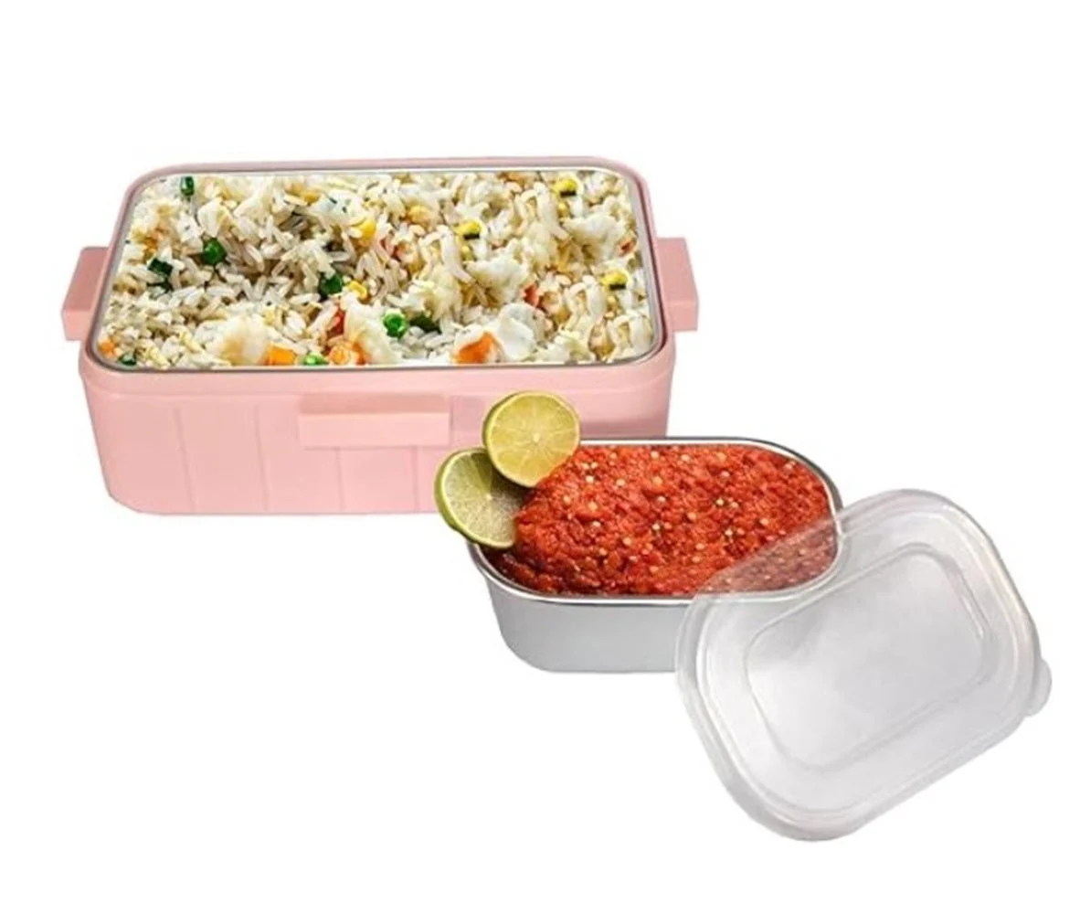 CuddleNest Kids Cartoon Lunch Box – 600ml + 100ml Stainless Steel Tiffin with Extra Bowl | Leakproof, BPA-Free & Cute Designs (Dino, Unicorn, Panda, Space) - Image 16