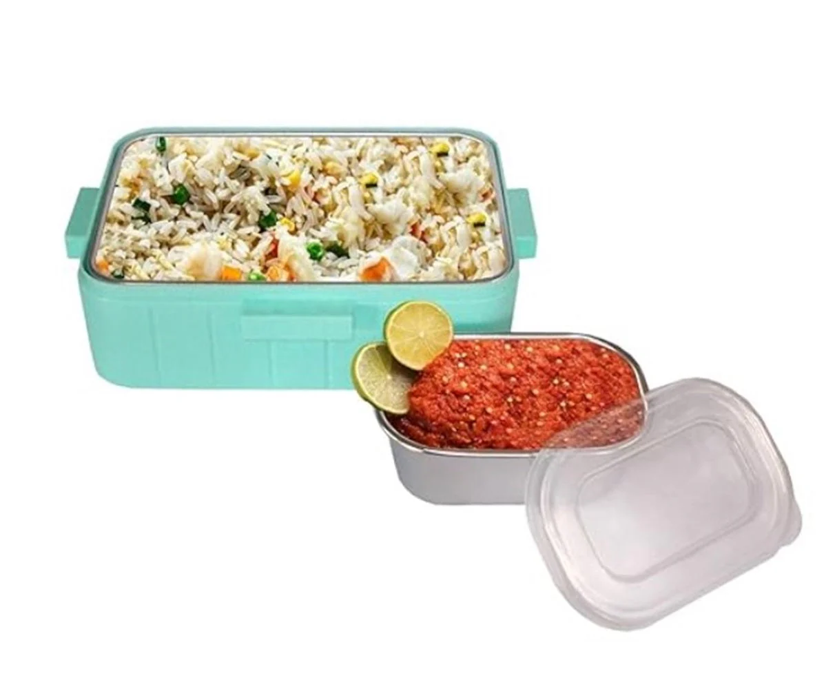 CuddleNest Kids Cartoon Lunch Box – 600ml + 100ml Stainless Steel Tiffin with Extra Bowl | Leakproof, BPA-Free & Cute Designs (Dino, Unicorn, Panda, Space) - Image 19