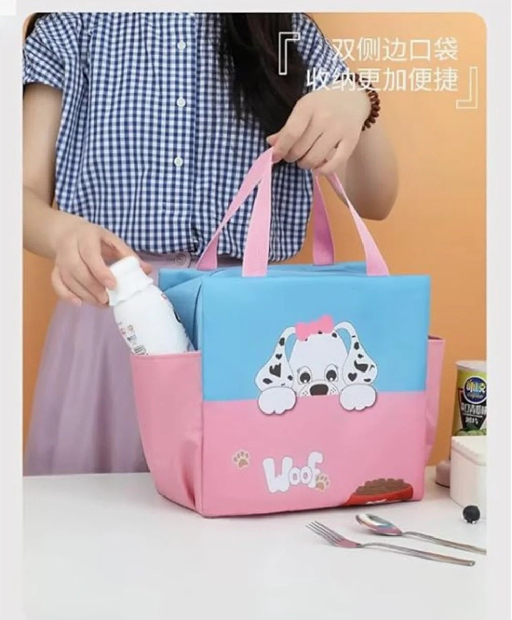 CuddleNest Kids Lunch Tote – Dual Colour, Insulated, Waterproof Food Storage Bag with Adorable Animal Prints for Girls & Boys - Image 12