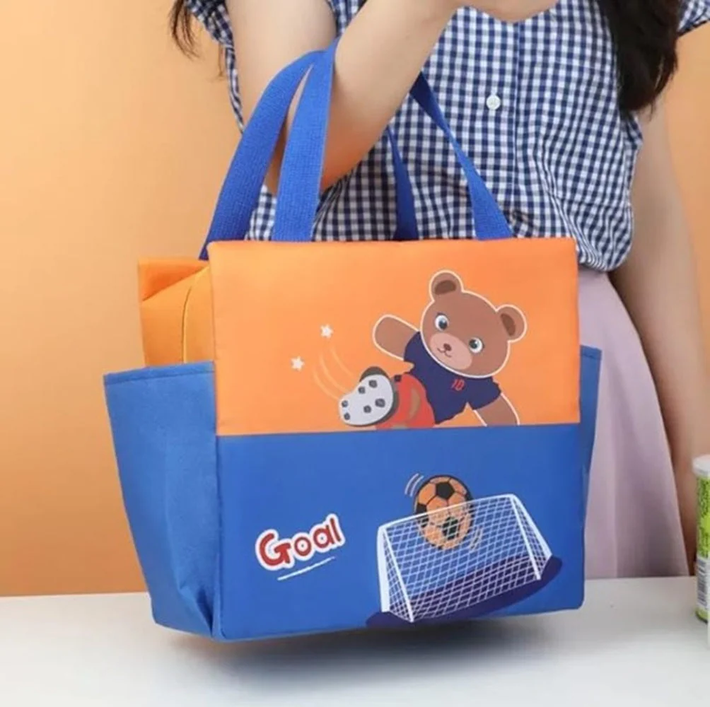 CuddleNest Kids Lunch Tote – Dual Colour, Insulated, Waterproof Food Storage Bag with Adorable Animal Prints for Girls & Boys - Image 17