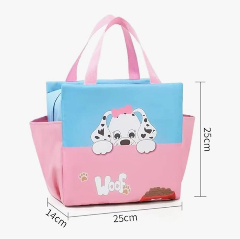 CuddleNest Kids Lunch Tote – Dual Colour, Insulated, Waterproof Food Storage Bag with Adorable Animal Prints for Girls & Boys - Image 9