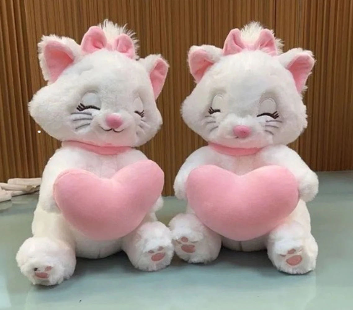 CuddleNest Merry Cat Soft Toy – Cute White Kitty Plush with Pink Heart & Bow, Embroidered Paw Details, Stuffed Animal for Kids & Gifting | 35 Cm - Image 2