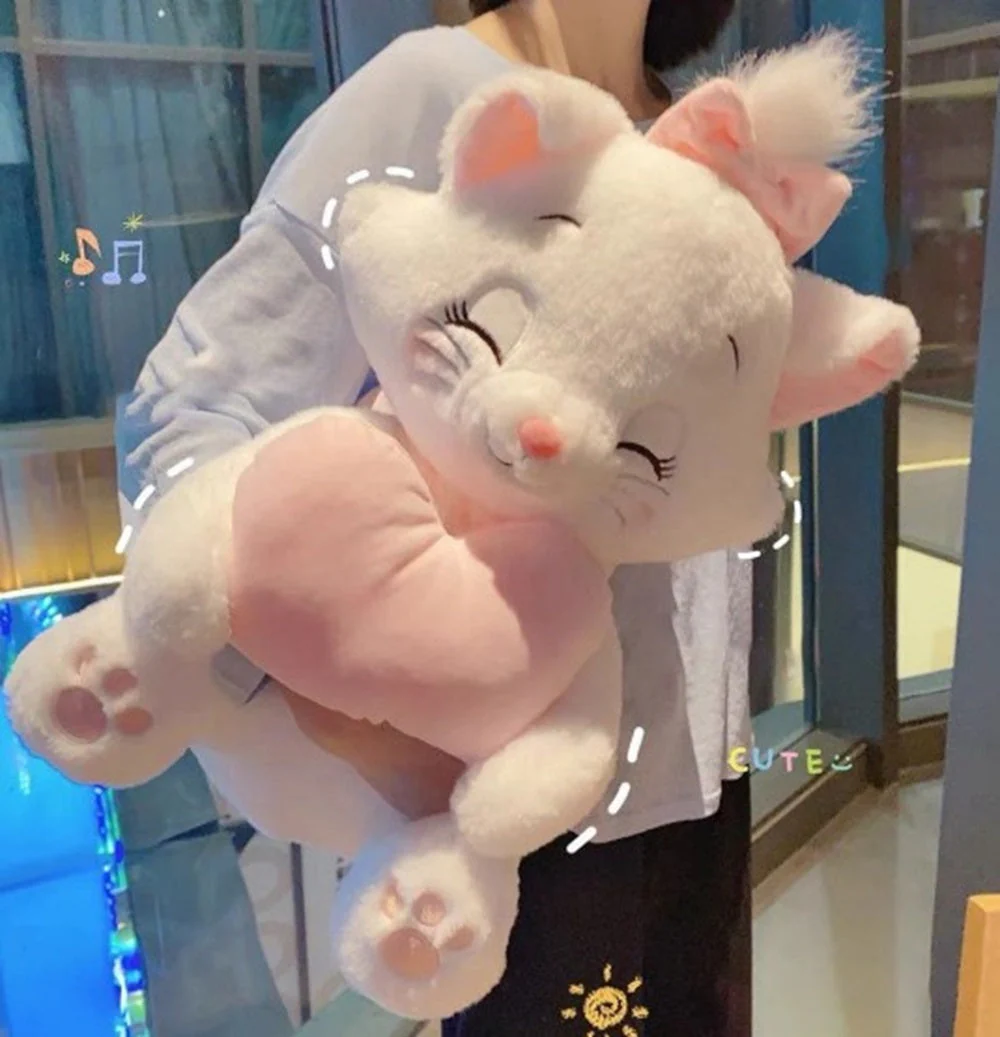 CuddleNest Merry Cat Soft Toy – Cute White Kitty Plush with Pink Heart & Bow, Embroidered Paw Details, Stuffed Animal for Kids & Gifting | 35 Cm - Image 3