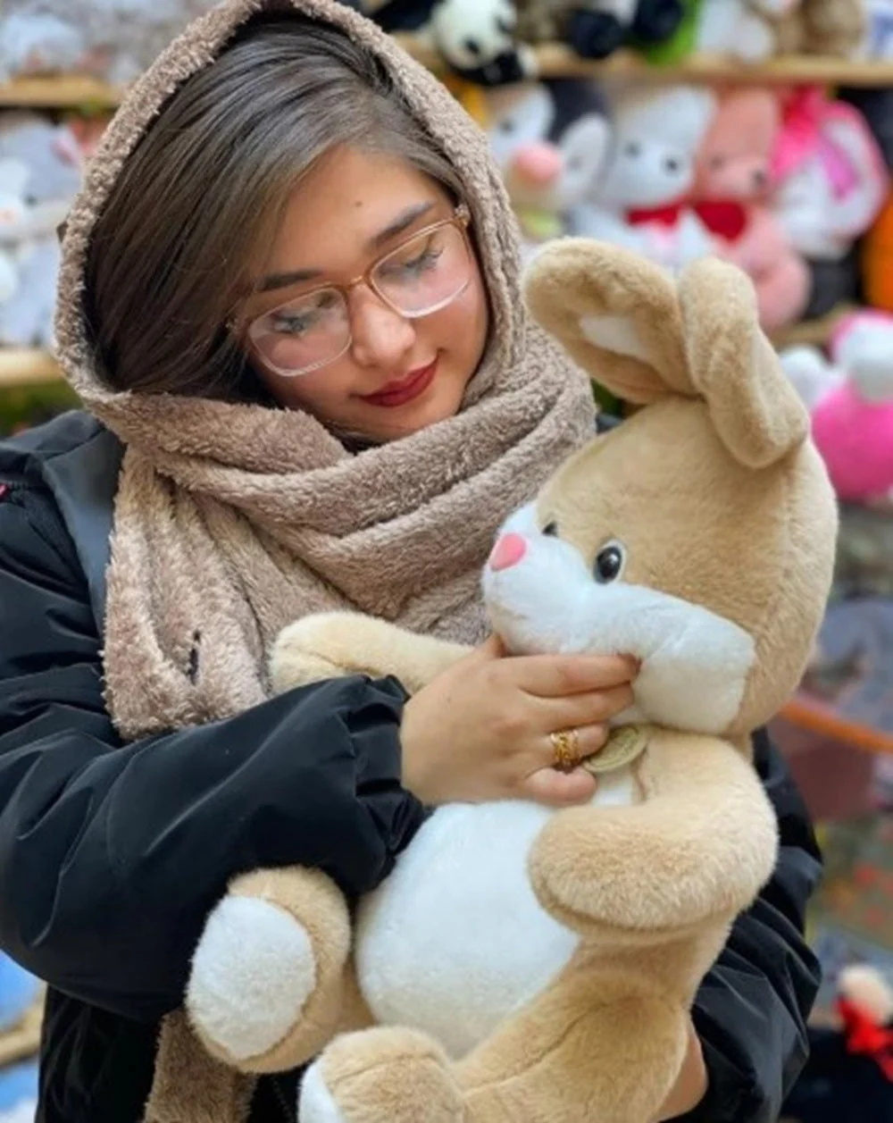 CuddleNest Plush Bunny Soft Toy | 40cm Stuffed Animal | Beige & White Cuddly Rabbit Teddy for Kids, Baby Girls & Gifting - Image 4