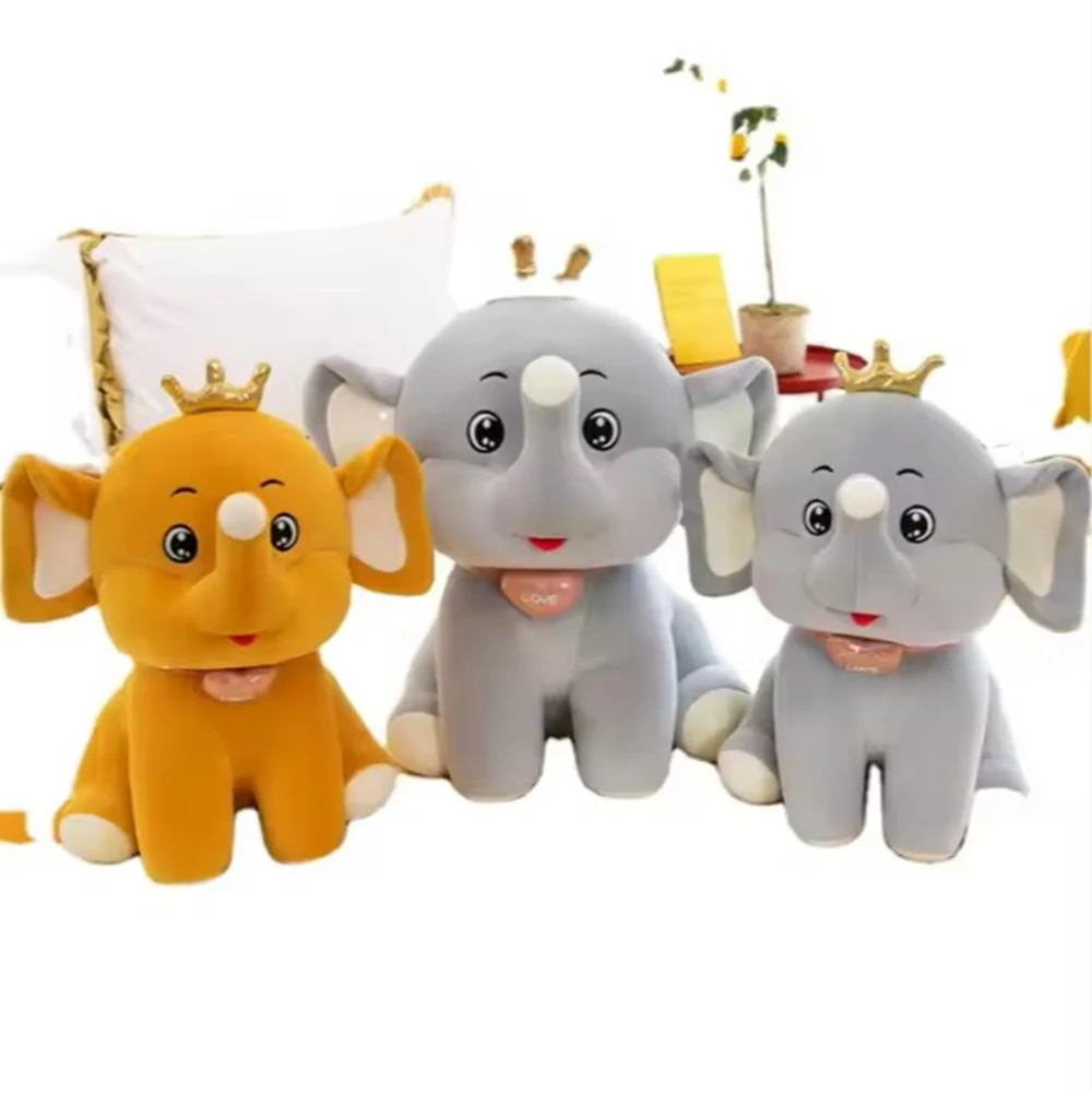 CuddleNest Royal Yellow Elephant Plush Toy with Crown, 30 cm, Soft Stuffed Animal, Nursery Décor Gift - Image 11