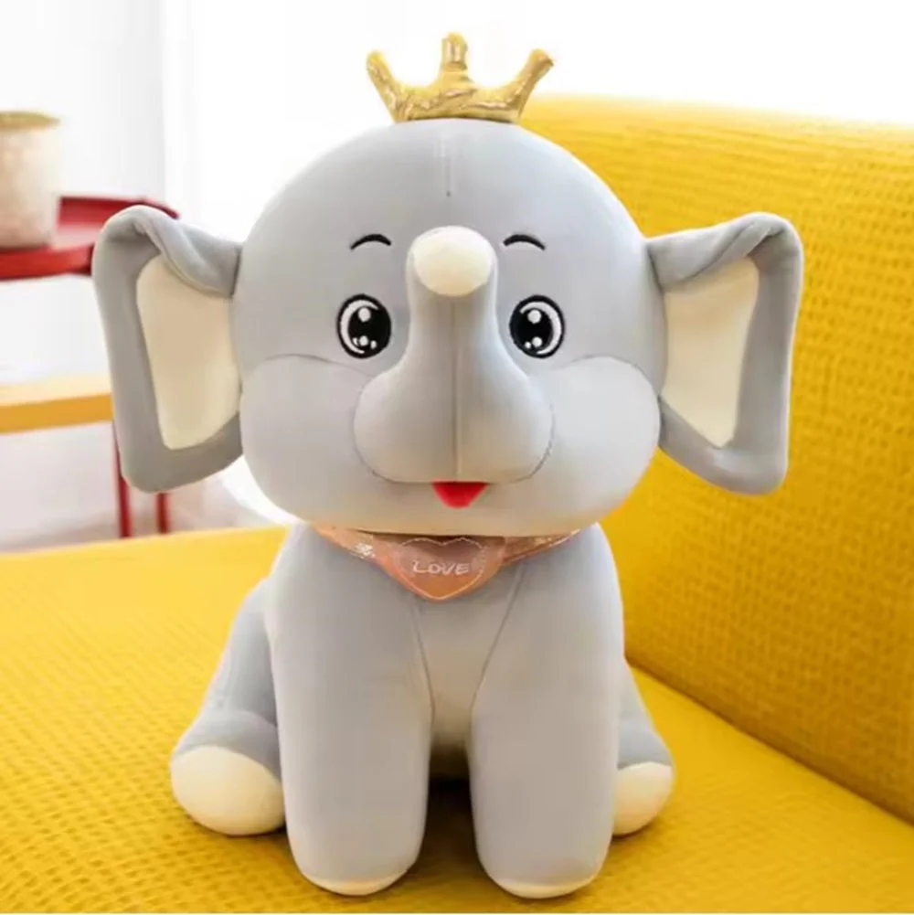 CuddleNest Royal Yellow Elephant Plush Toy with Crown, 30 cm, Soft Stuffed Animal, Nursery Décor Gift - Image 15
