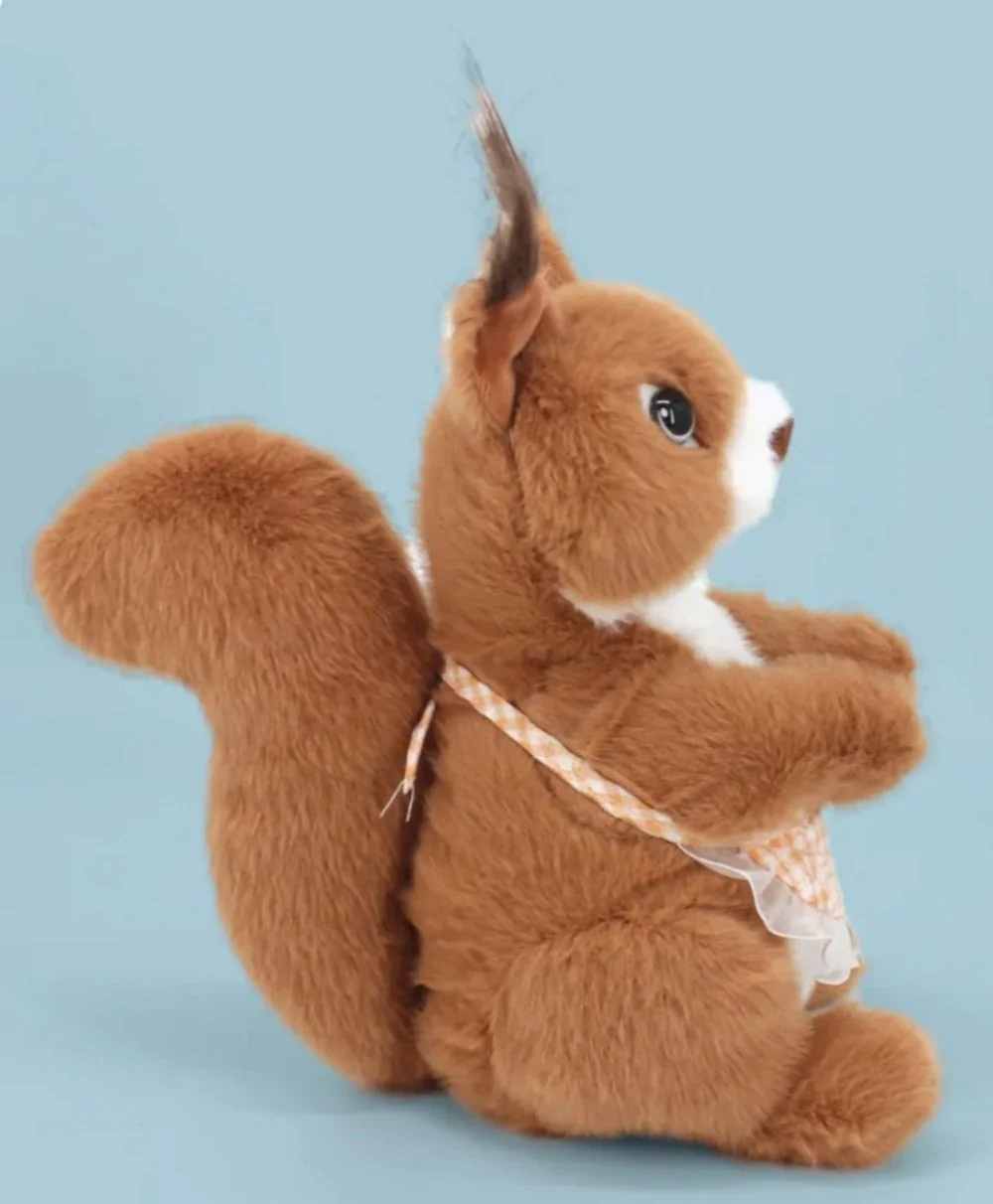 CuddleNest Squirrel Stuffed Animal Soft Toy | Brown Plush Toy with Apron & Tufted Ears | Ultra-Soft, Safe & Adorable Gift for Kids & Loved Ones - Image 7