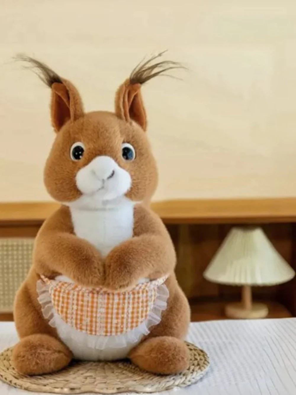 CuddleNest Squirrel Stuffed Animal Soft Toy | Brown Plush Toy with Apron & Tufted Ears | Ultra-Soft, Safe & Adorable Gift for Kids & Loved Ones - Image 8