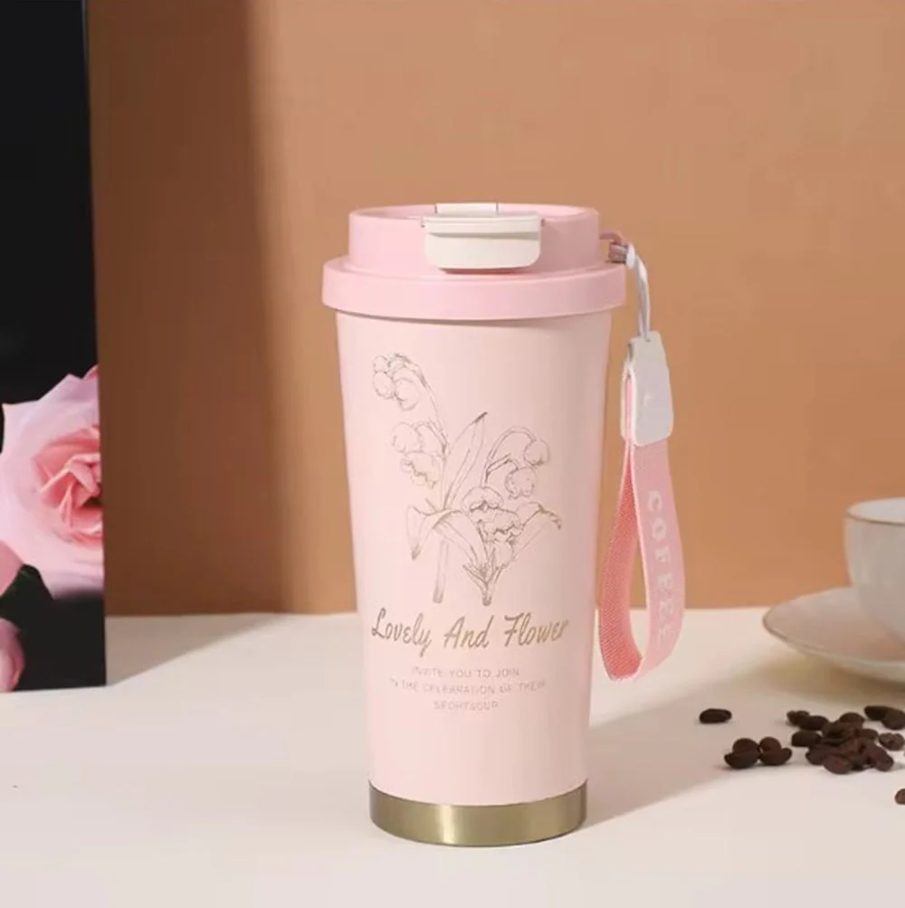 CuddleNest Stainless Steel Coffee Mug 500 ml | Double Wall Vacuum Insulated Travel Cup with Leakproof Lid for Office, Gym & Outdoor Use - Image 4