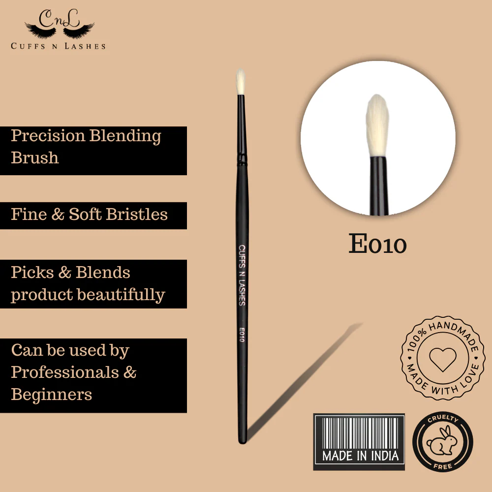 Cuffs N Lashes Makeup Brushes, E010 Precision Blending Brush - Image 4