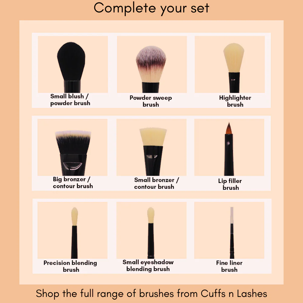 Cuffs N Lashes Makeup Brushes, E010 Precision Blending Brush - Image 8