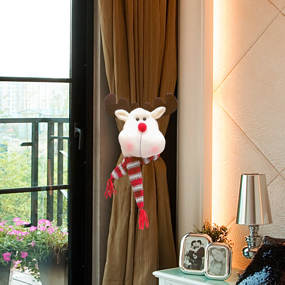 curtain ties set of 3 santa teddies - Image 3