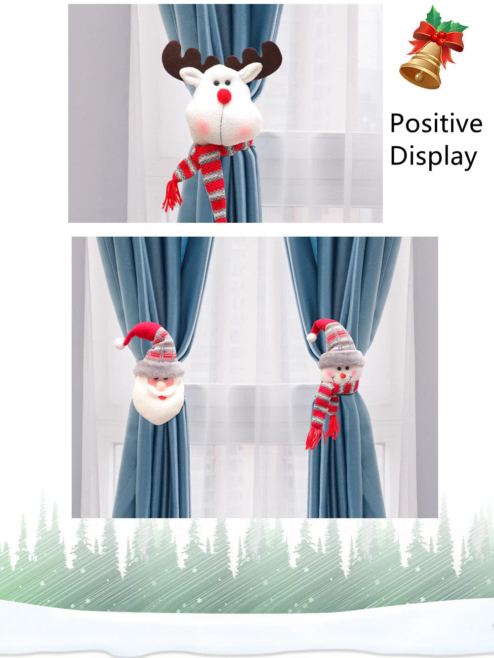 curtain ties set of 3 santa teddies - Image 8