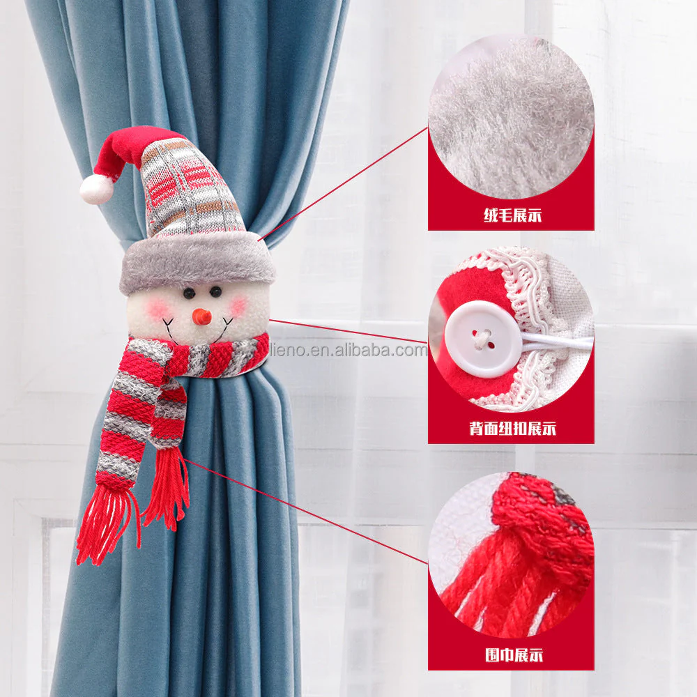 curtain ties set of 3 santa teddies - Image 9