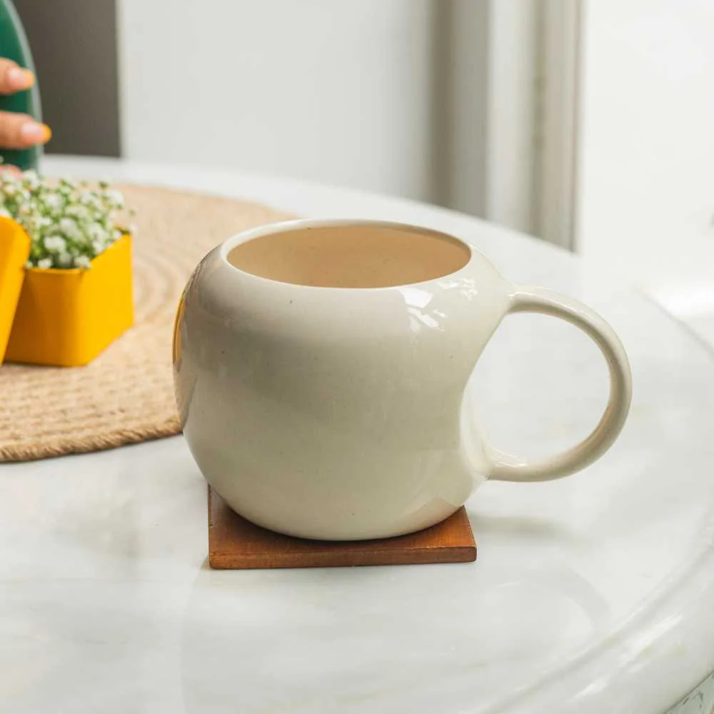 Curved Ceramic Mug