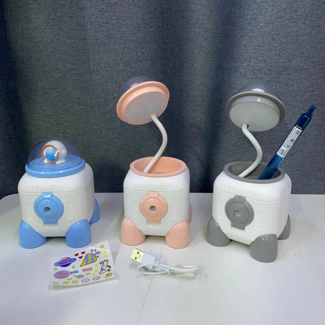 Cute Astronaut LED Desk Lamp – Flexible Gooseneck, USB Rechargeable & Pencil Sharpener - Image 8
