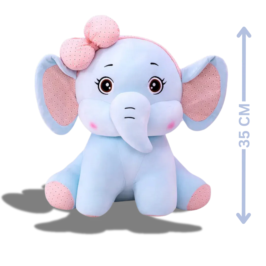 Cute Bow Elephant Plush Toy | Soft & Snuggly Stuffed - Image 18